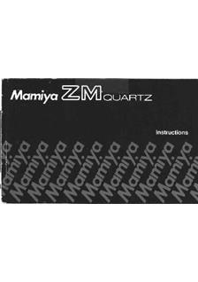 Mamiya ZM manual. Camera Instructions.