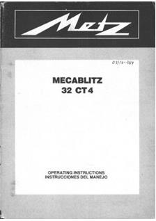 Metz 32 CT 4 manual. Camera Instructions.