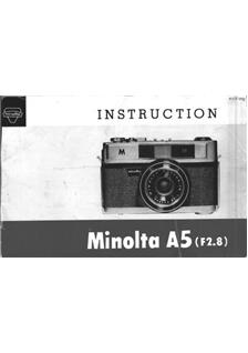 Minolta A 5 manual. Camera Instructions.