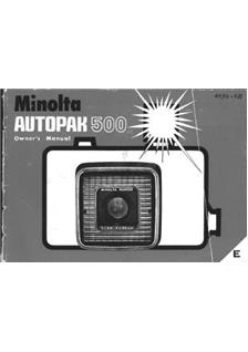 Minolta Autopak 500 manual. Camera Instructions.