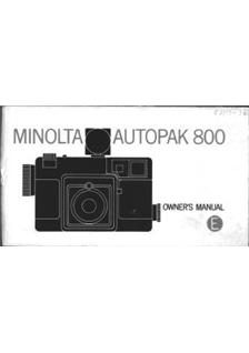 Minolta Autopak 800 manual. Camera Instructions.