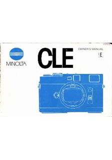 Minolta CLE manual. Camera Instructions.