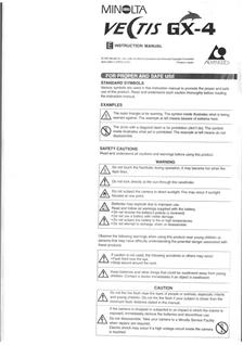 Minolta Vectis GX 4 manual. Camera Instructions.