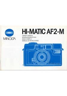 Minolta HiMatic AF 2 M manual. Camera Instructions.