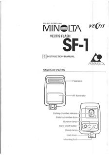 Minolta SF 1 Vectis manual. Camera Instructions.