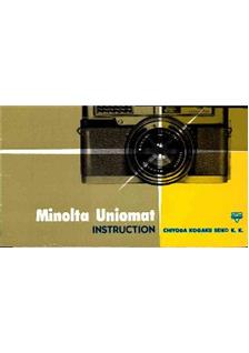 Minolta Uniomat manual. Camera Instructions.