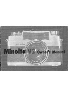 Minolta V 2 manual. Camera Instructions.