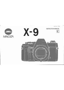 Minolta X 9 manual. Camera Instructions.