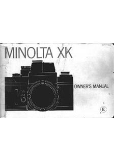 Minolta XM manual. Camera Instructions.