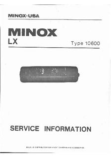 Minox CLX manual. Camera Instructions.