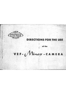 Minox Minox manual. Camera Instructions.