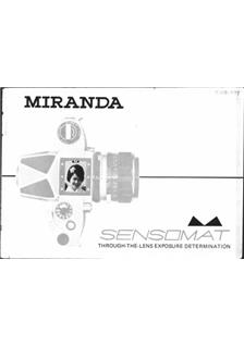 Miranda Sensomat manual. Camera Instructions.