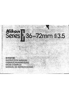 Nikon 36-72/3.5 manual. Camera Instructions.