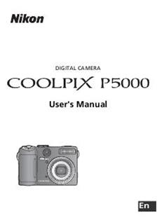 Nikon Coolpix P5000 Printed Manual