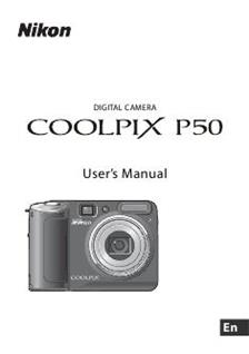 Nikon Coolpix P50 manual. Camera Instructions.