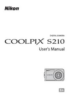 Nikon Coolpix S210 manual. Camera Instructions.