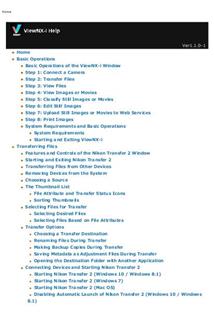 Nikon View NX-i manual. Camera Instructions.