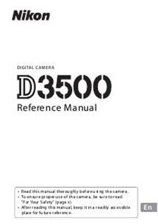 Nikon D3500 manual. Camera Instructions.