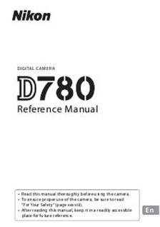 Nikon D780 manual. Camera Instructions.