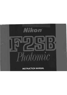 Nikon F 2 SB manual. Camera Instructions.