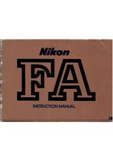 Nikon FA manual. Camera Instructions.