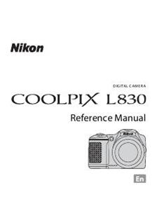 Nikon Coolpix L830 Printed Manual