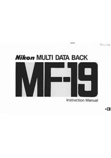 Nikon MF 19 manual. Camera Instructions.