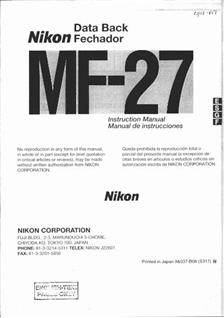 Nikon MF 27 manual. Camera Instructions.