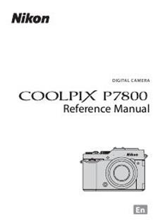 Nikon Coolpix P7800 manual. Camera Instructions.