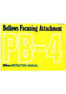 Nikon PB 4 Bellows manual. Camera Instructions.