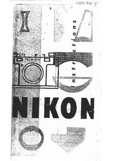 Nikon S manual. Camera Instructions.