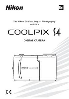 Nikon Coolpix S4 manual. Camera Instructions.