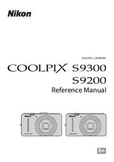 Nikon Coolpix S9300 manual. Camera Instructions.