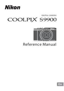 Nikon Coolpix S9900 manual. Camera Instructions.