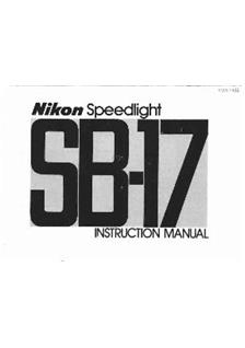 Nikon SB 17 manual. Camera Instructions.