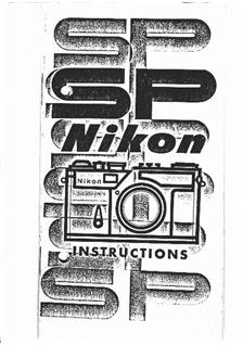 Nikon SP manual. Camera Instructions.