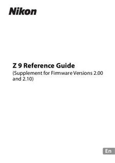 Nikon Z9 manual. Camera Instructions.