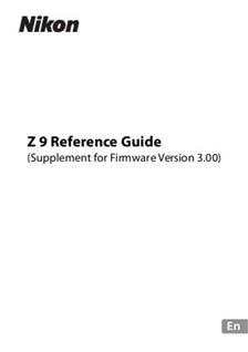 Nikon Z9 manual. Camera Instructions.