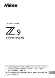 Nikon Z9 manual. Camera Instructions.