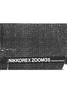 Nikon Nikkorex Zoom 35 manual. Camera Instructions.