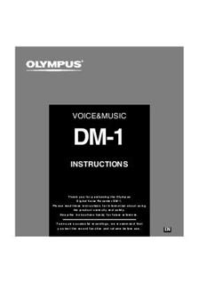 Olympus DM 1 manual. Camera Instructions.