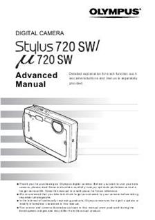 Olympus Mju Digital 720 SW manual. Camera Instructions.