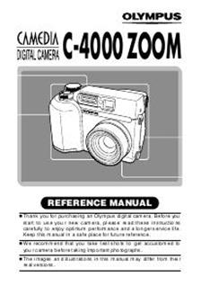 Olympus C 4000 Z manual. Camera Instructions.