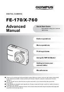 Olympus FE 170 manual. Camera Instructions.