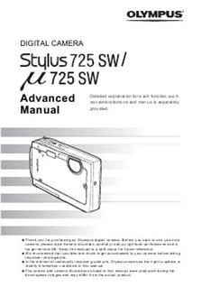 Olympus Mju Digital 725 SW manual. Camera Instructions.