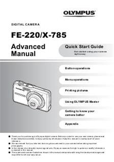 Olympus X 785 manual. Camera Instructions.