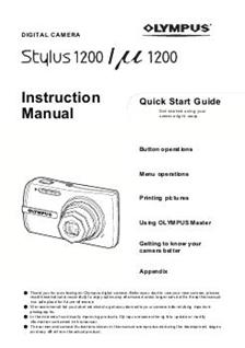 Olympus Mju Digital 1200 manual. Camera Instructions.