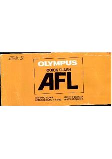 Olympus AFL Quickflash manual. Camera Instructions.