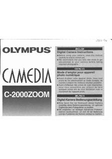 Olympus C 2000 Z manual. Camera Instructions.