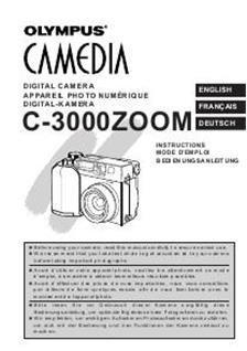 Olympus C 3000 Z manual. Camera Instructions.